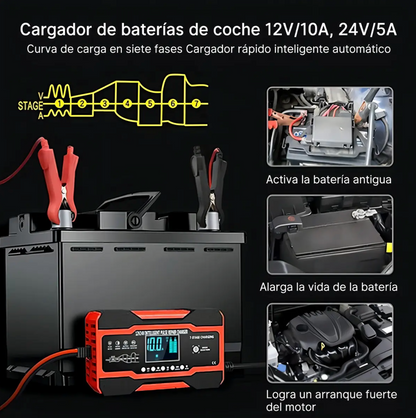 CARGADOR REPARADOR DE BATERIAS PARA AUTO